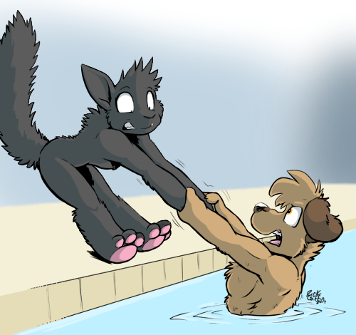 Sabrina Learning How To Swim (Colored)