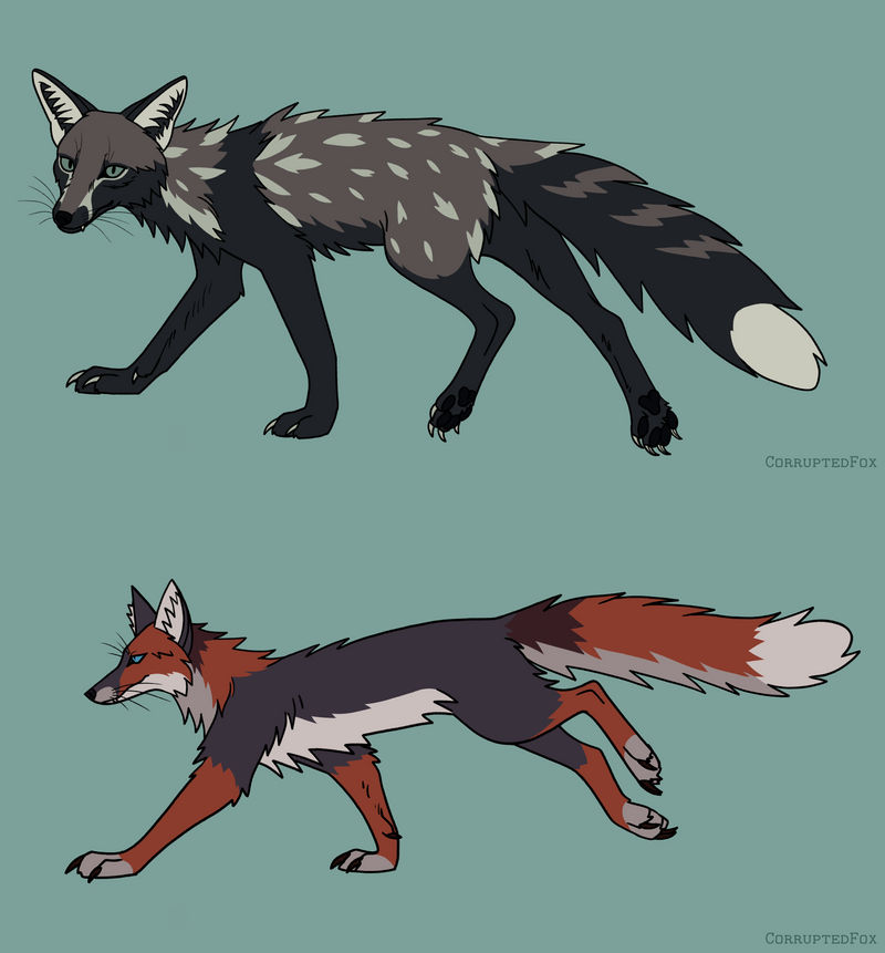 Swapped Fox Fox Adopts | Open | One left by CorruptedFox on DeviantArt