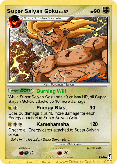 goku pokemon card Son Goku, Another World Fighter | Foil