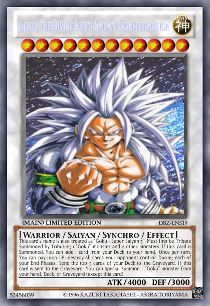 DBZ/Yugioh Card - Goku SSJ5 by HulktySSJ2 on DeviantArt DBZ/Yugioh Card - Goku SSJ5 by HulktySSJ2 on DeviantArt