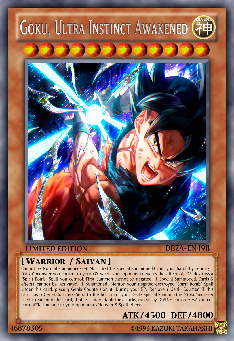 yugioh goku card So I'm back with turning things into YuGiOh cards, this time it's saiyan forms