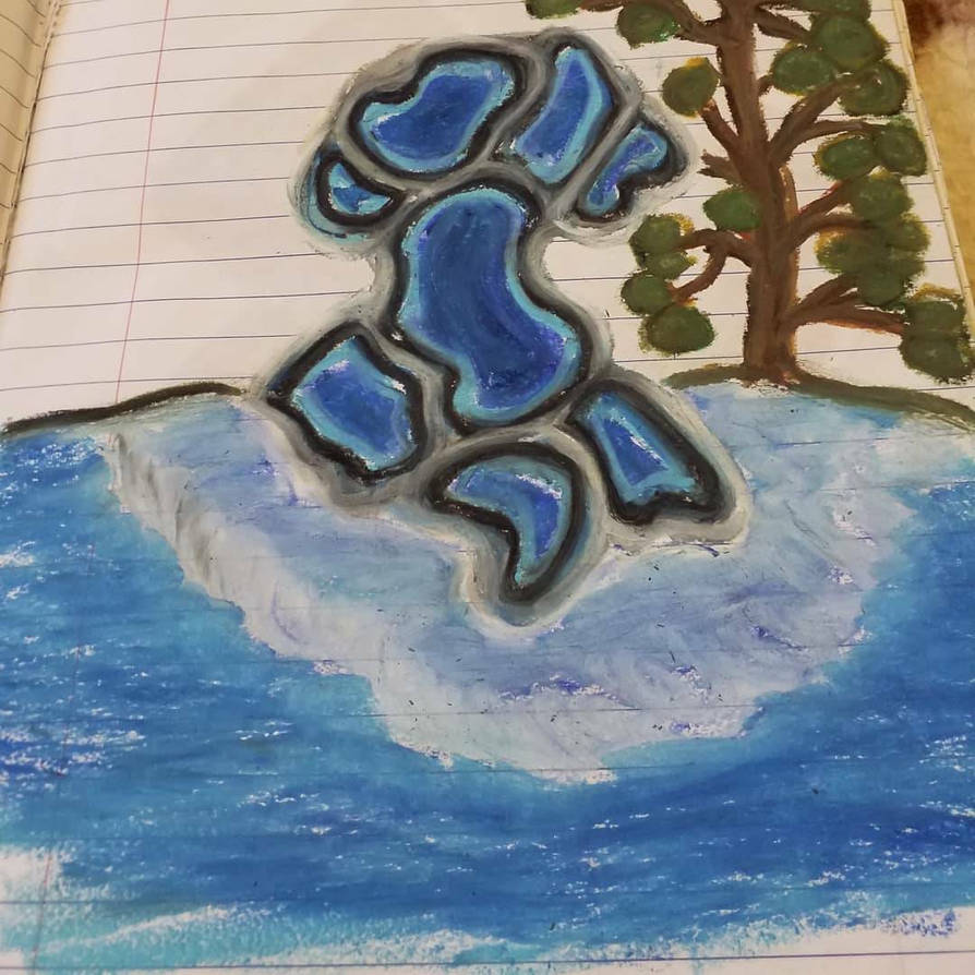 Elemental on writing paper with pastels. by Mythious on DeviantArt