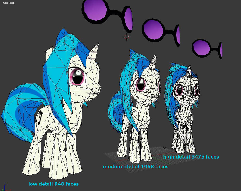 Vcr Papercraft Vinyl Scratch Papercrafts - low medium high detail by Znegil on DeviantArt