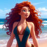Beach Merida - Disney Brave #001