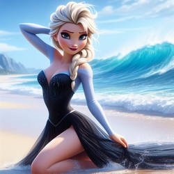 Beach Elsa - Disney Frozen #001