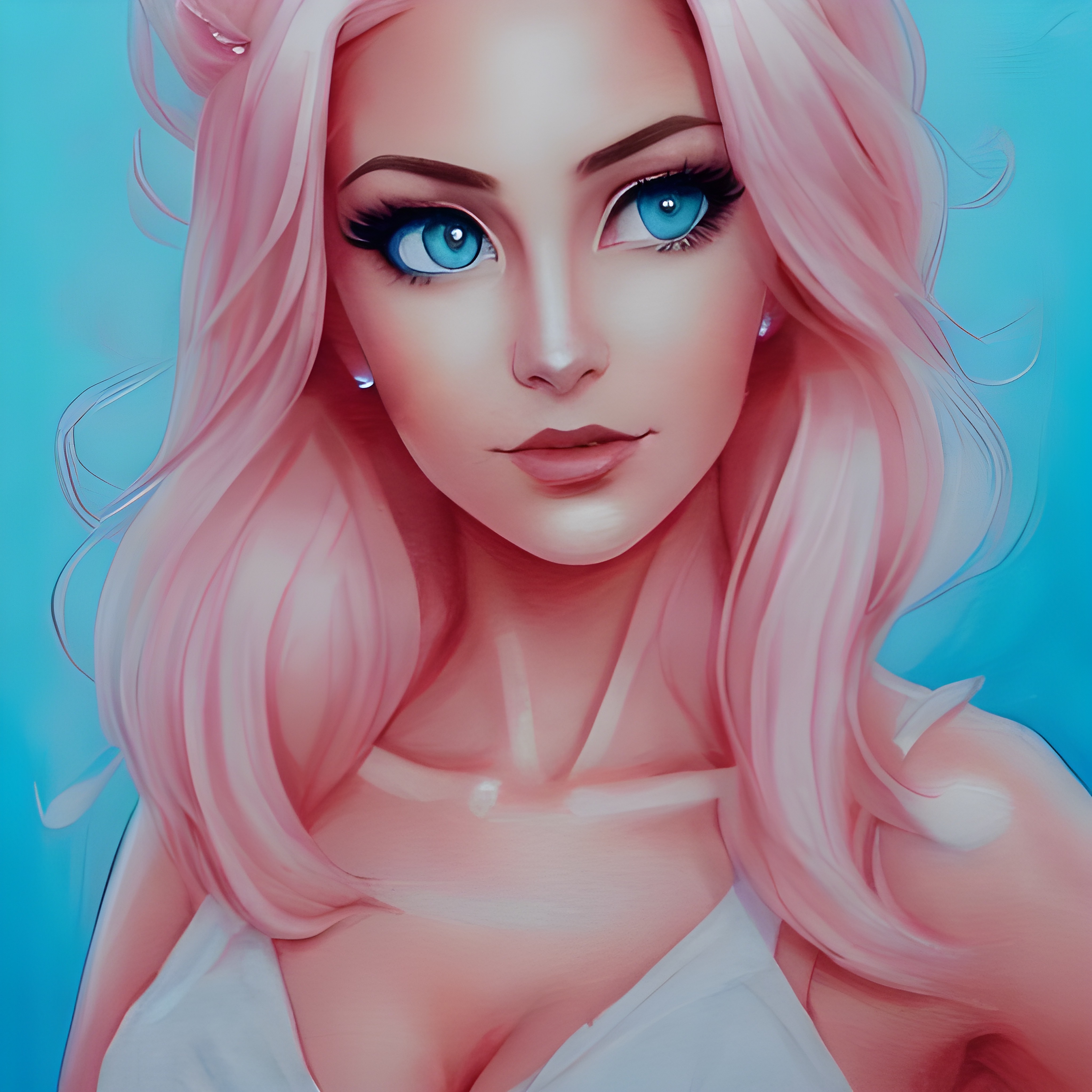 Pink + Blue by Ladowska on DeviantArt