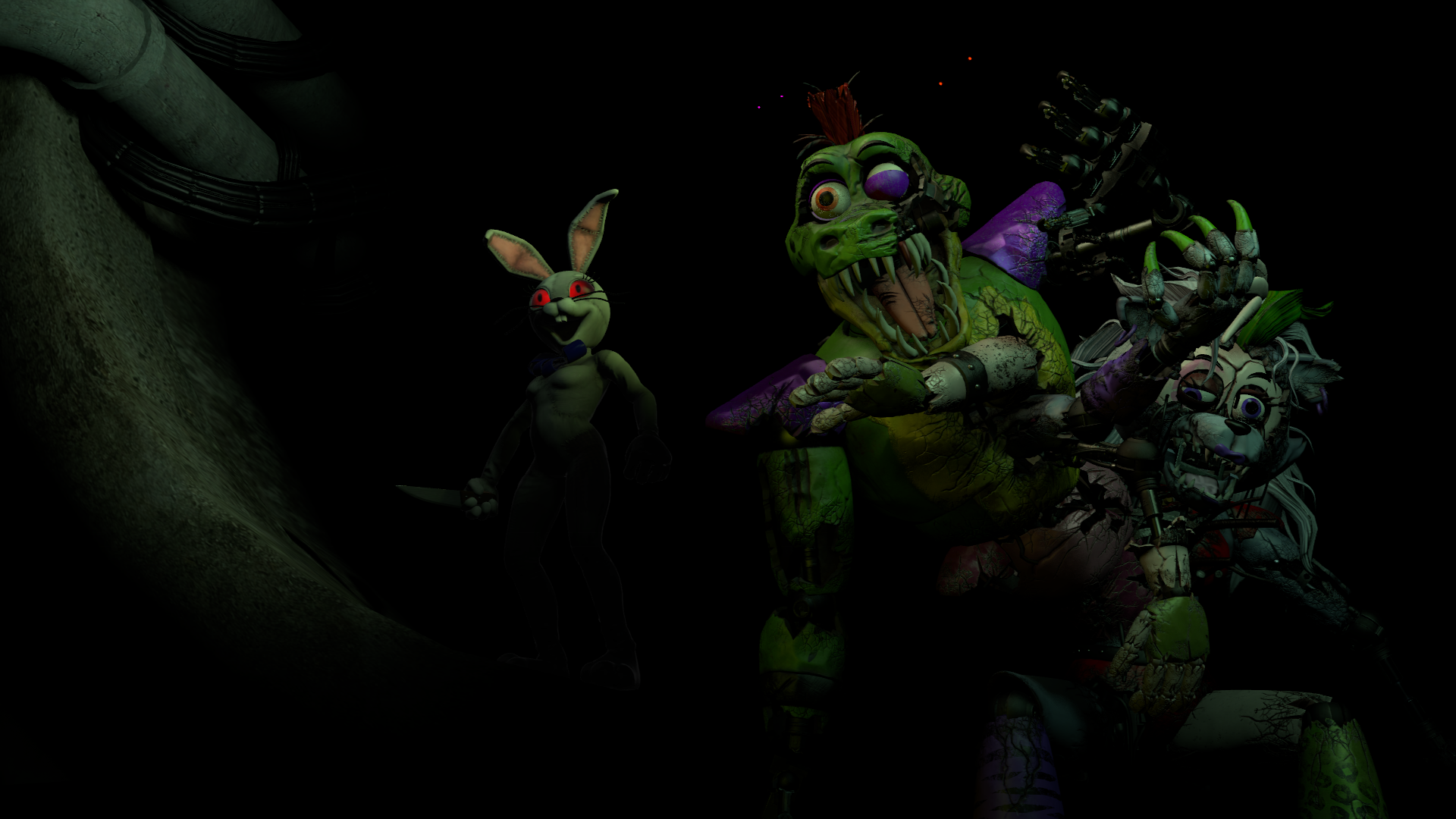 FNaF AR Springtrap Over Monty [Five Nights at Freddy's Security