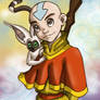 Aang and Momo Colored