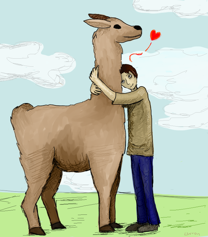 giant llama and Jay omg