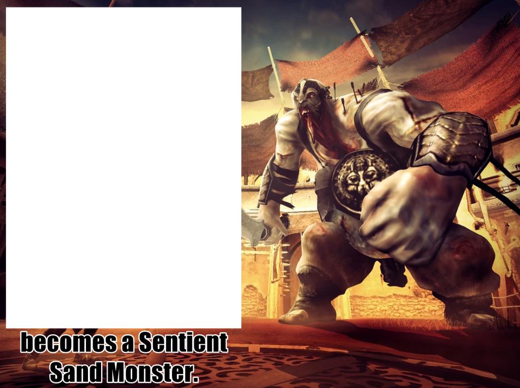 Character becomes a Sentient Sand Monster Template by Mask-of-Vice on ...