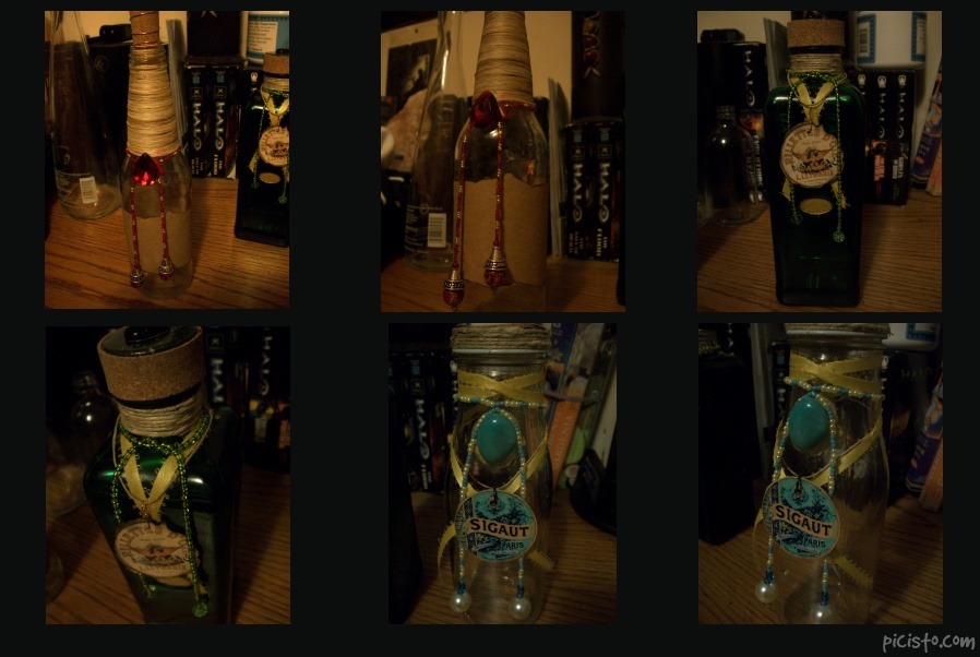 Repurposed/Recycled potion bottles