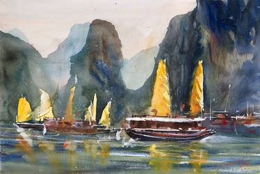 Ha Long Bay, 38x56cm