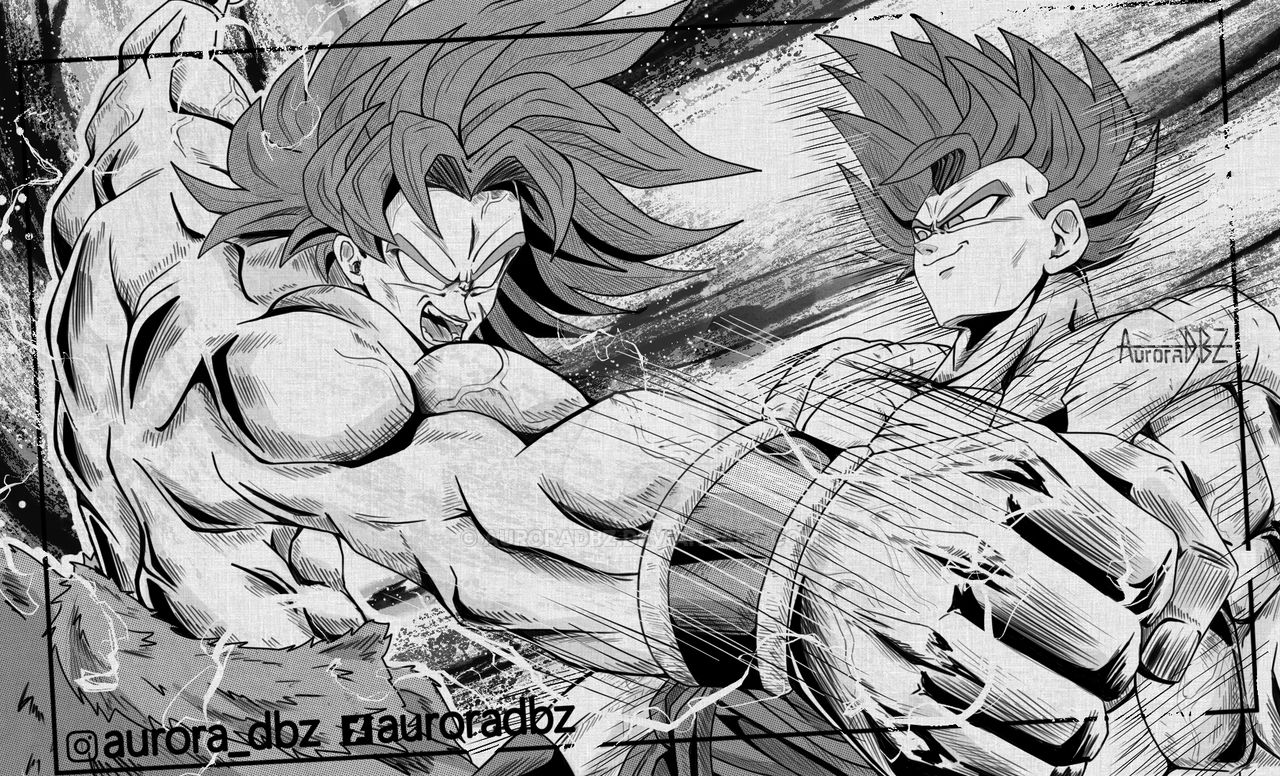 Broly vs Gogeta manga art by AuroraDBZ on DeviantArt