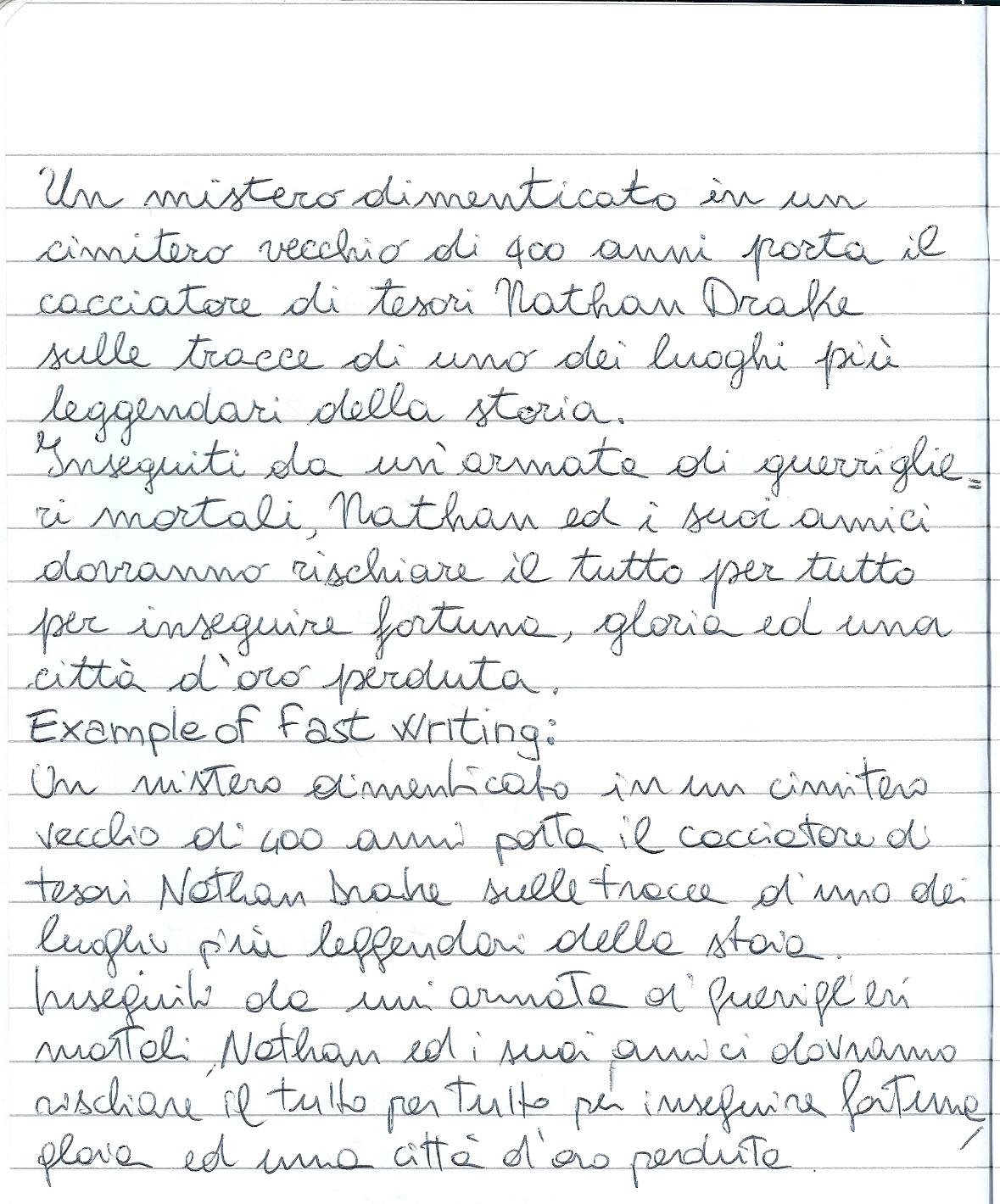 Written Italian Example ITALIAN LESSON Italian writing 2 by DrakeCroft on DeviantArt