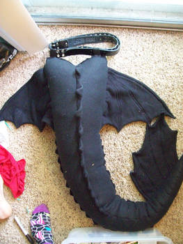 Toothless the Night Fury fursuit tail