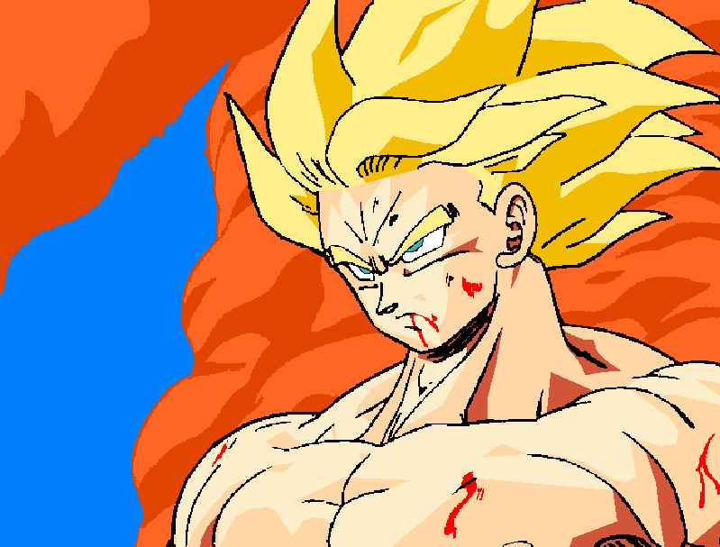Goku Ssj Battle Damage by Jarcuto on DeviantArt