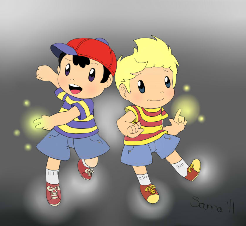 Earthbound Ness And Lucas.
