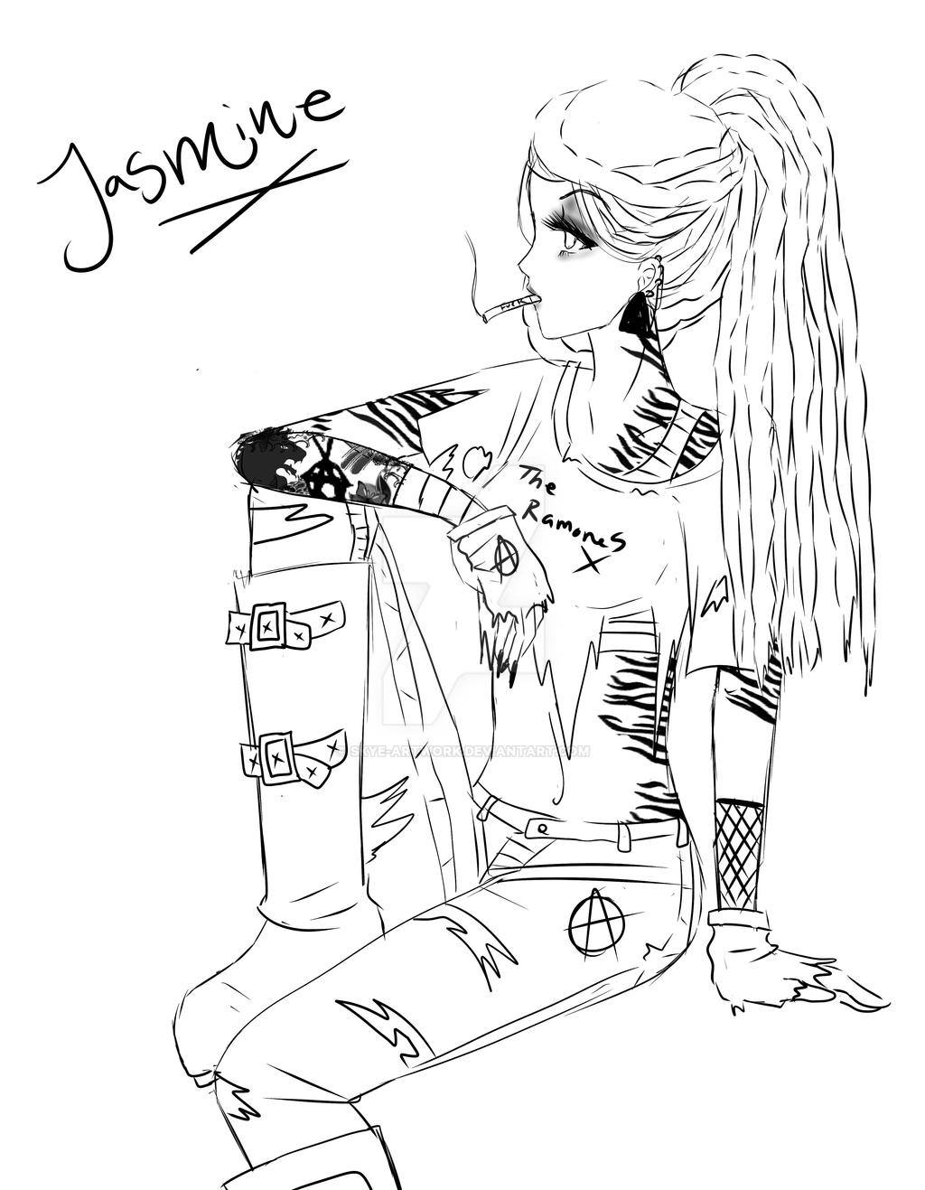 Punk Rock Disney Princesses: Jasmine by Skye-Artwork on ...