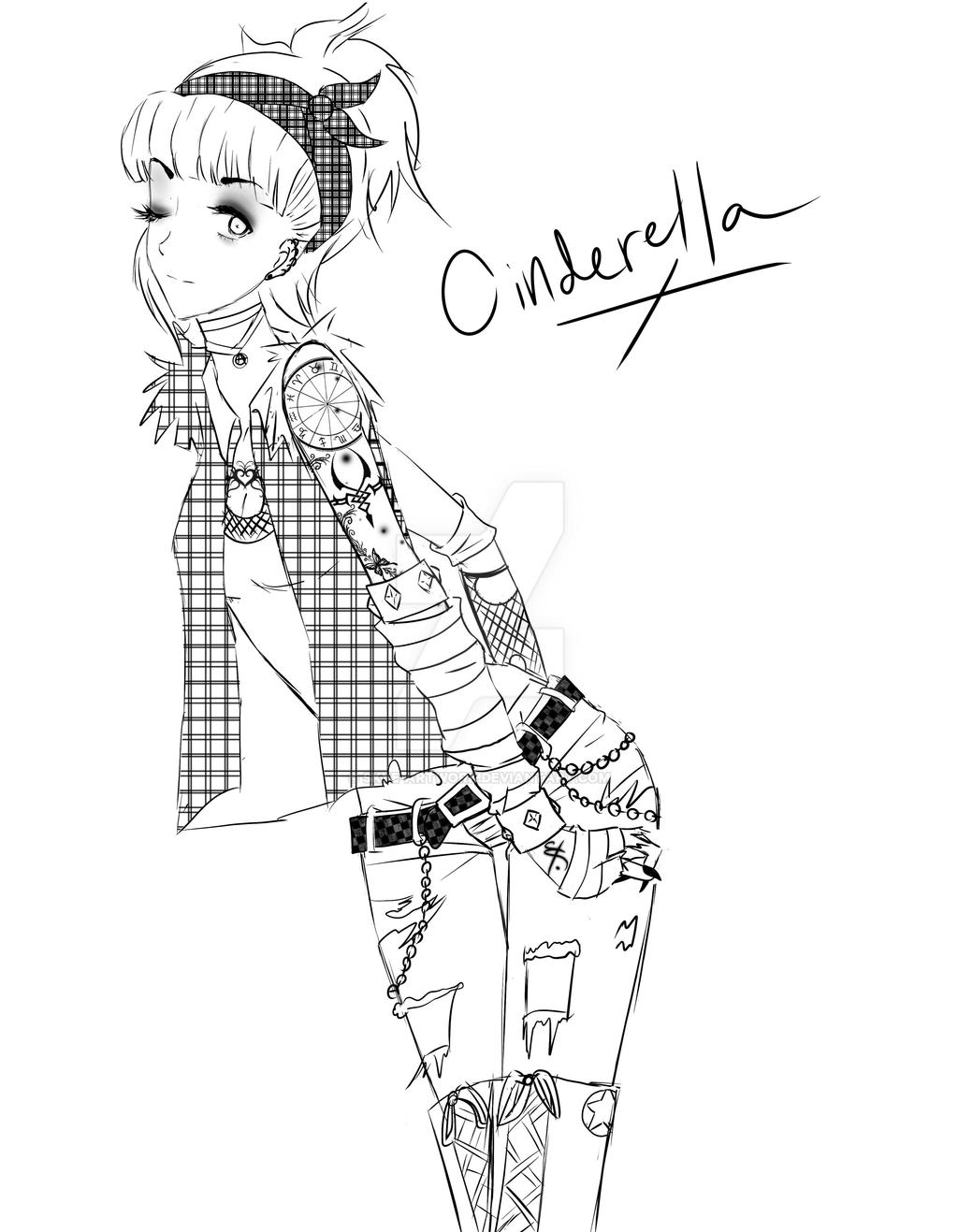 Punk Rock Disney Princesses: Cinderella by Skye-Artwork on ...
