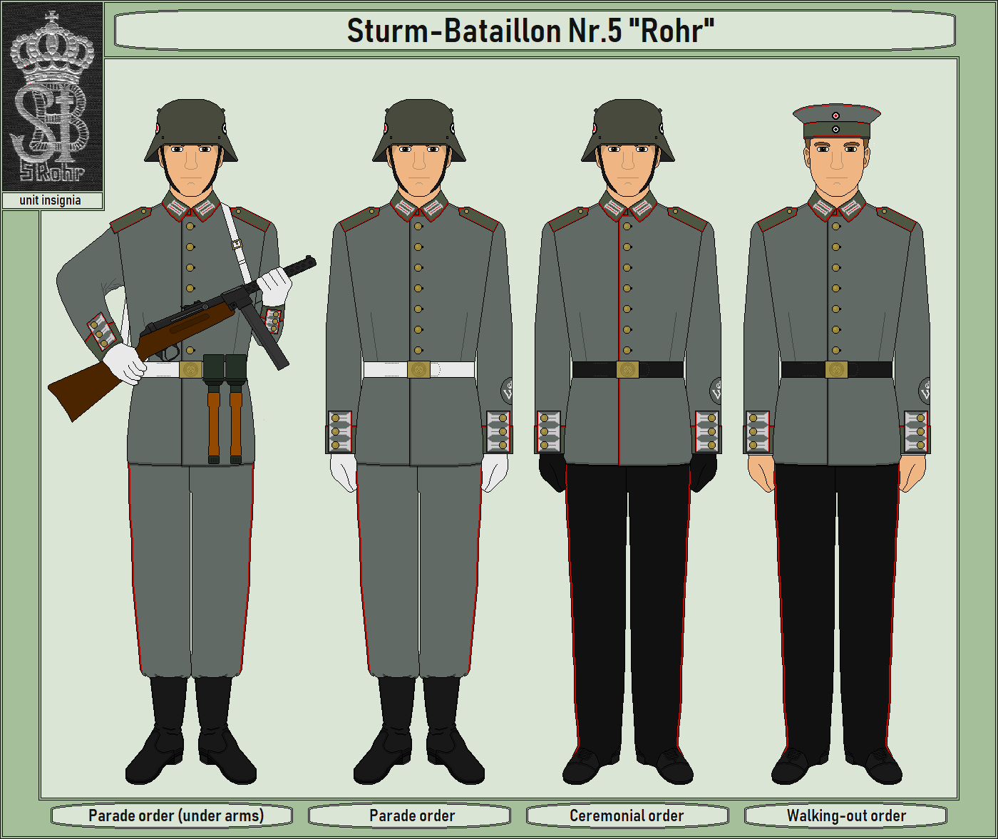 5th Rohr AT Sturm-Bataillon Nr. 5 Rohr uniform (2017) by DeutschesKaiserreich on ...