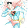 Golden Age Superman Watercolor