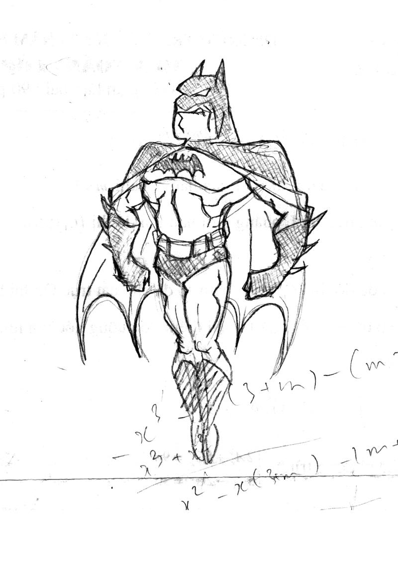 Old sketch: Batman Stupid Face