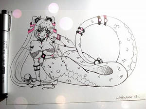 Inktober17 Day 14 '' Cute Lamia ''