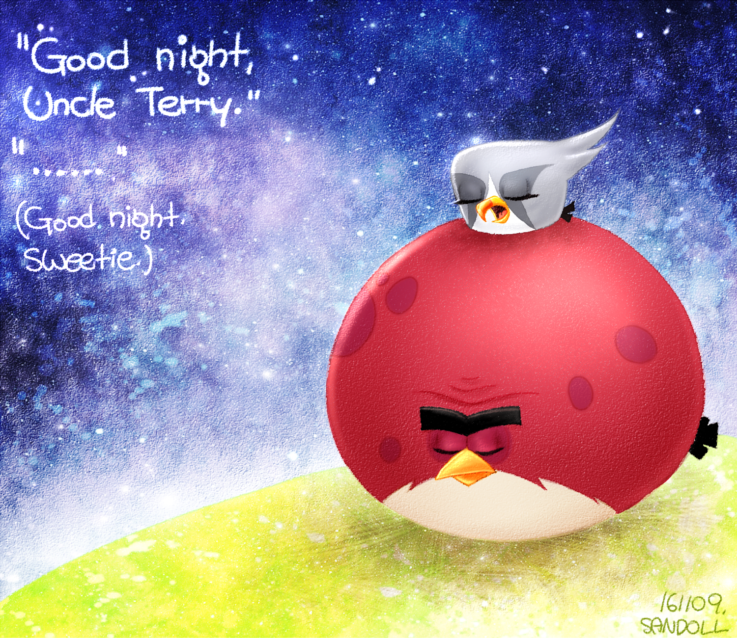 Angry Birds Good Night Silver And Terrence By Cheon Sandoll On