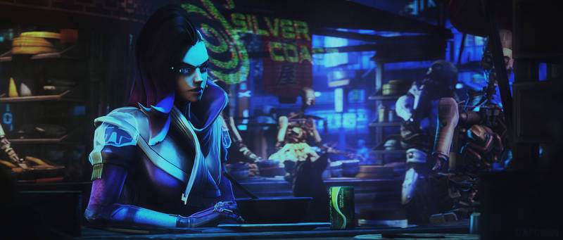 [SFM Overwatch]- Sombra cyberpunk