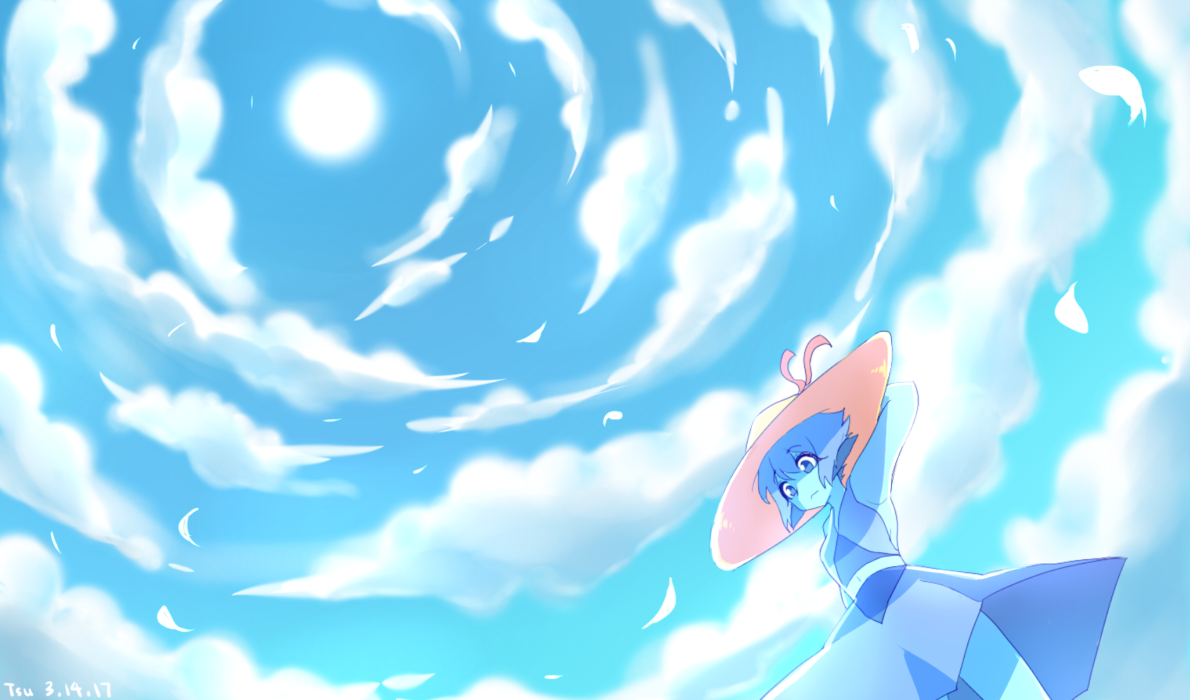 Clear Sky by the Sea (Cloud practice)