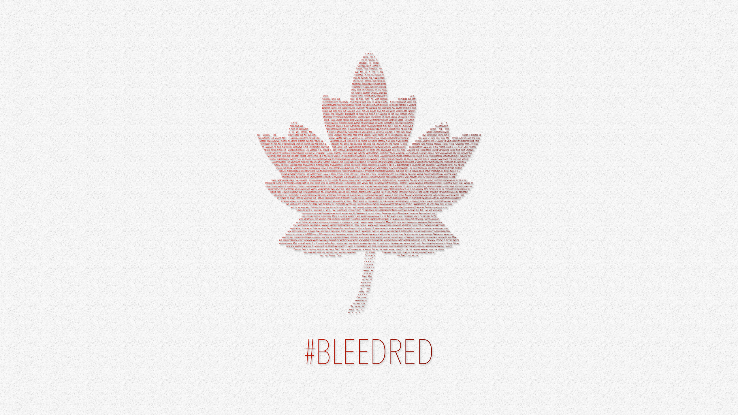 #BleedRed Canadian Wallpaper (2560 x 1440)