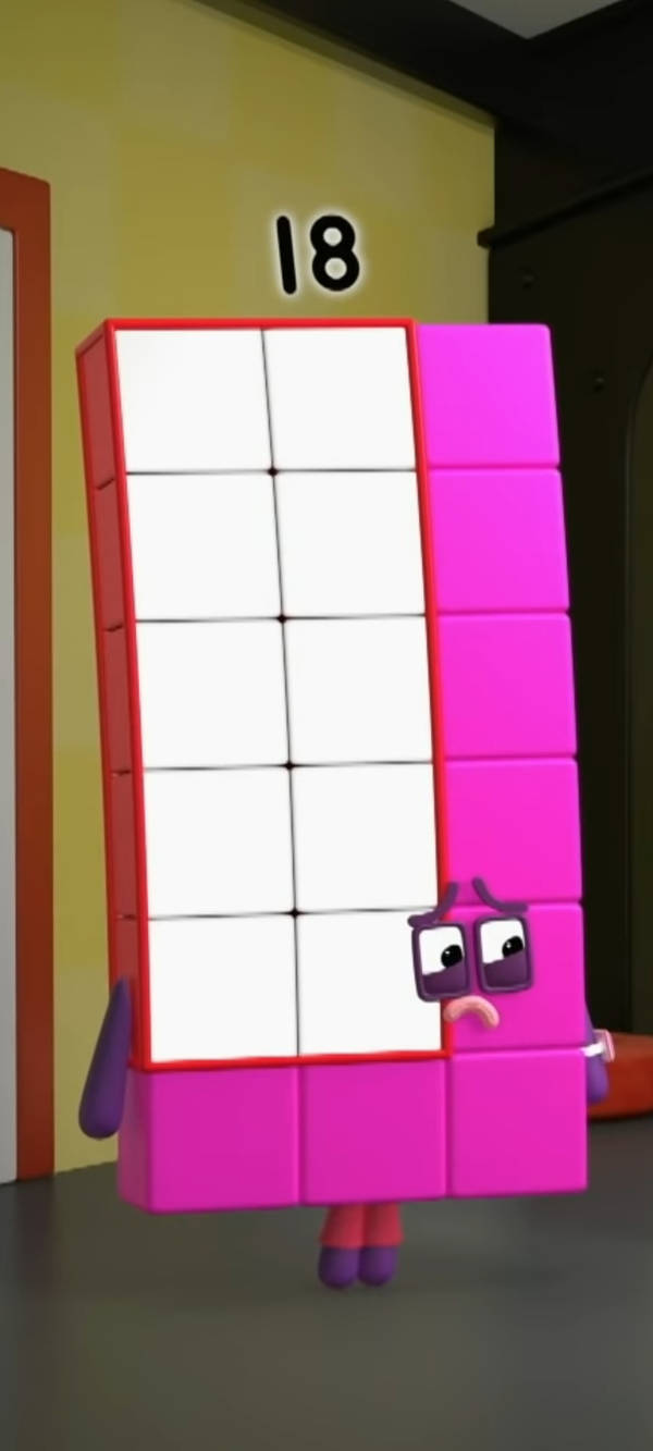 Numberblock 18 cute sad face by benchik09 on DeviantArt