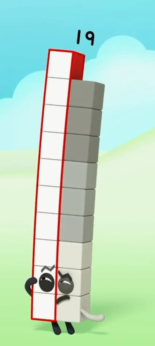 Numberblock 19 is confused by benchik09 on DeviantArt