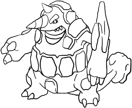 Rhyperior Draw Rhyperior Lineart Commission by orangehouses on DeviantArt
