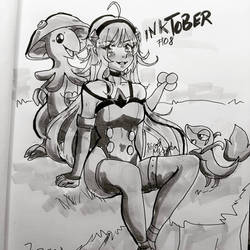 Inktober Day 8 - Victoria Pokemon OC