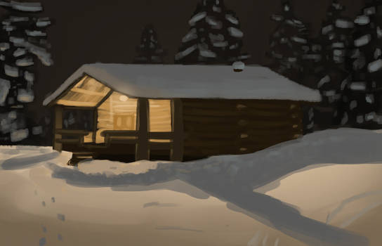 Snowy Cabin