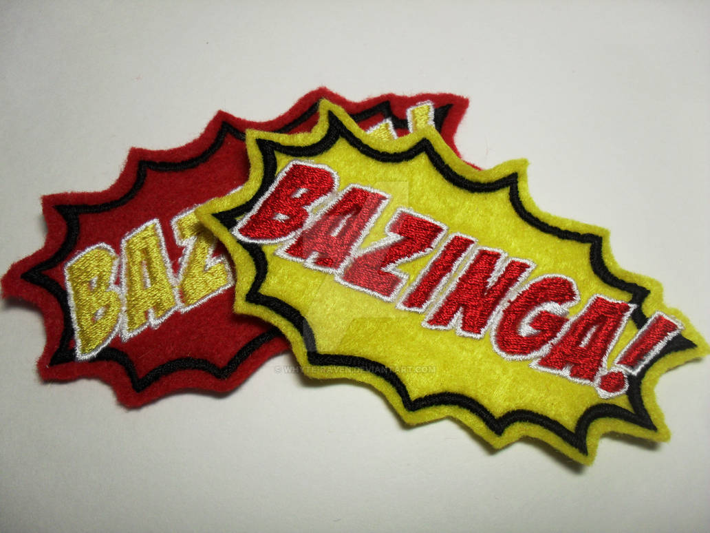 Bazinga Embroidery Patches! by Whyte-Raven