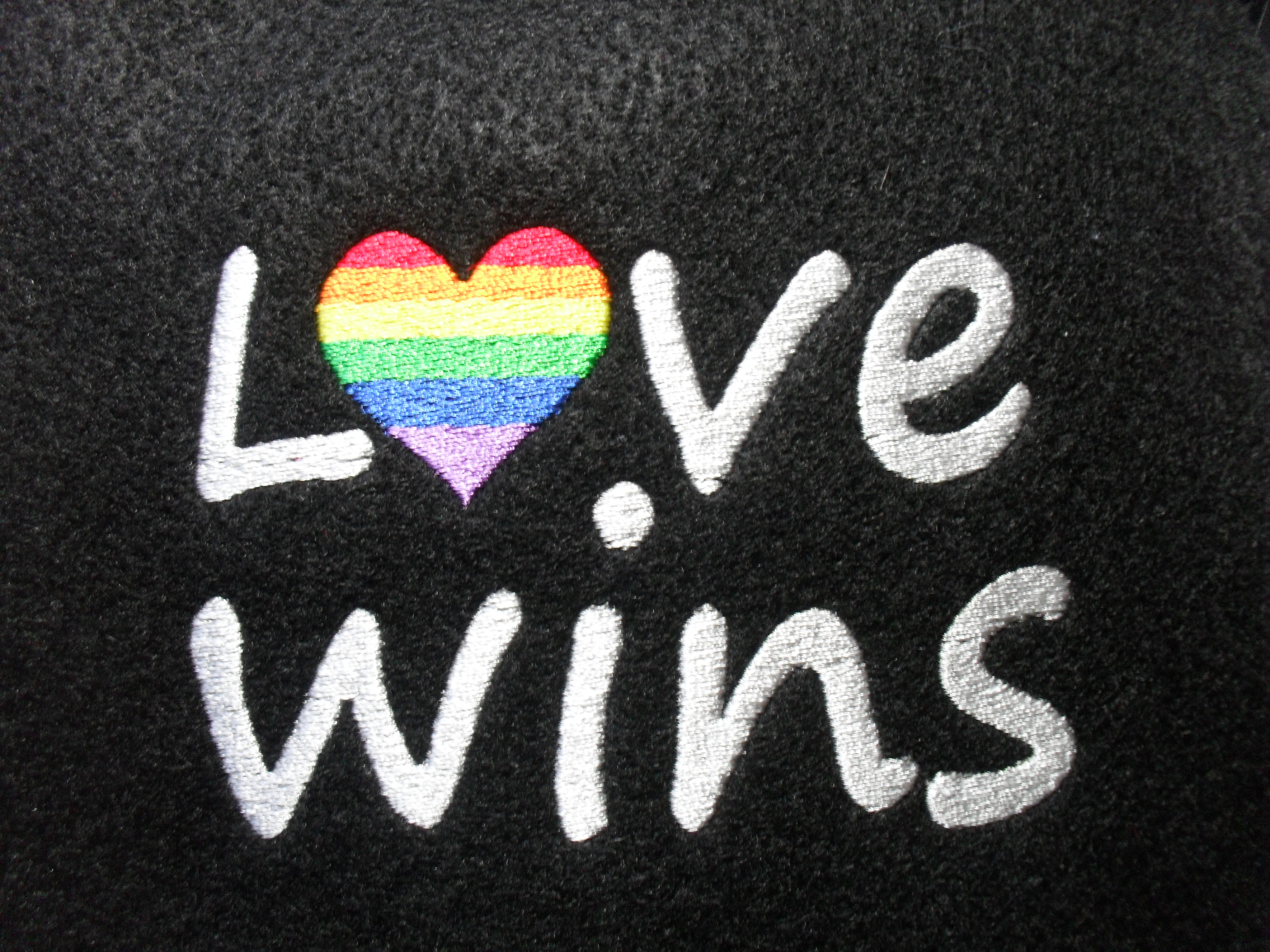 Love Wins Heart Embroidery