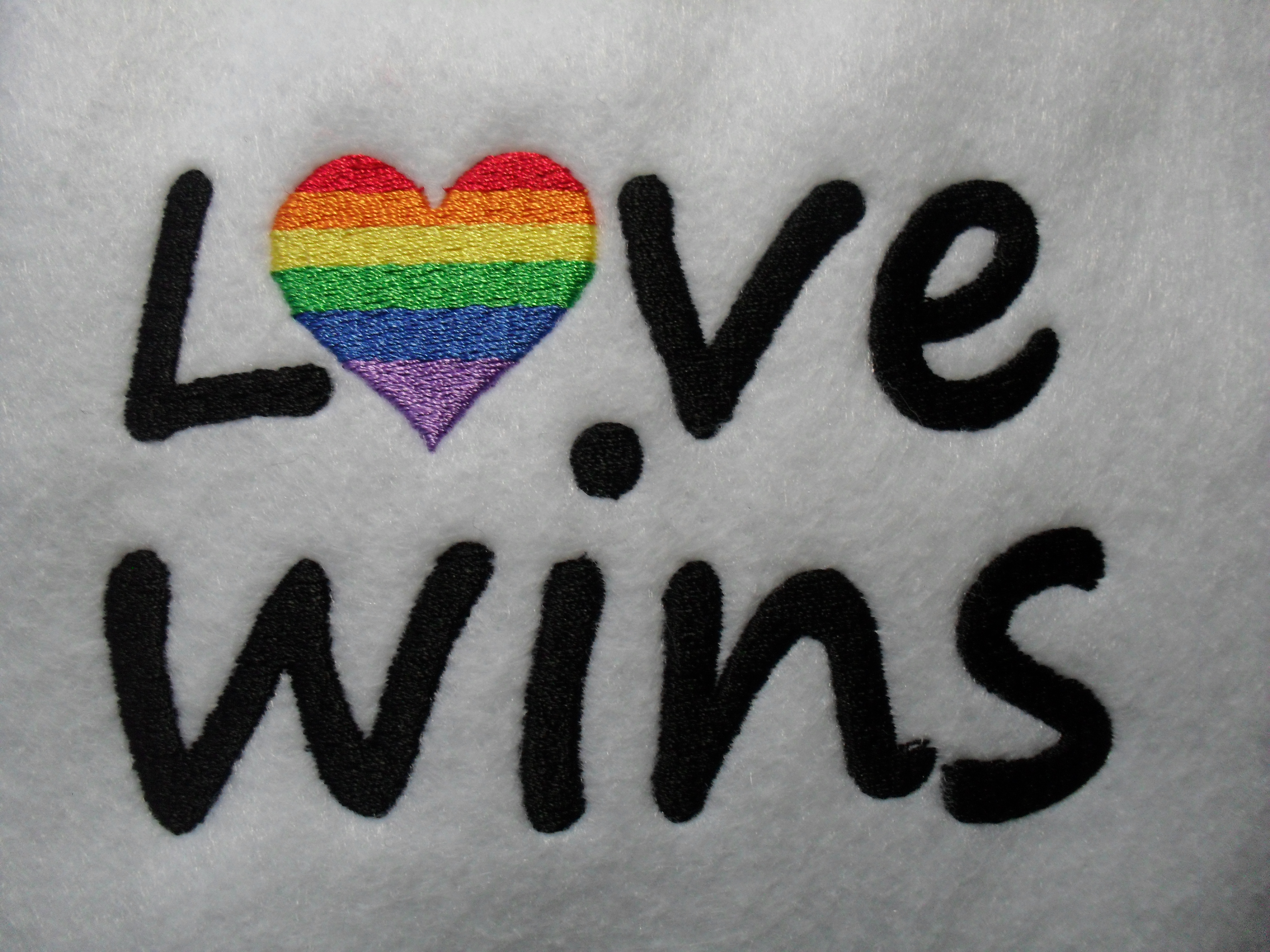 Love Wins Heart Embroidery