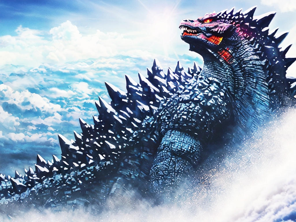 Godzilla rising from the mountains by Colbiewolf92 on DeviantArt