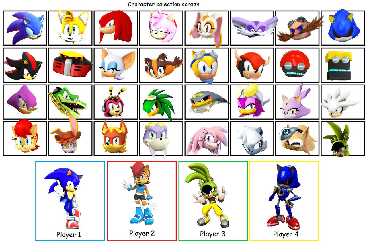 Sonic Fan Roster My roster for a Sonic racing game by Wolfdruid92 on DeviantArt