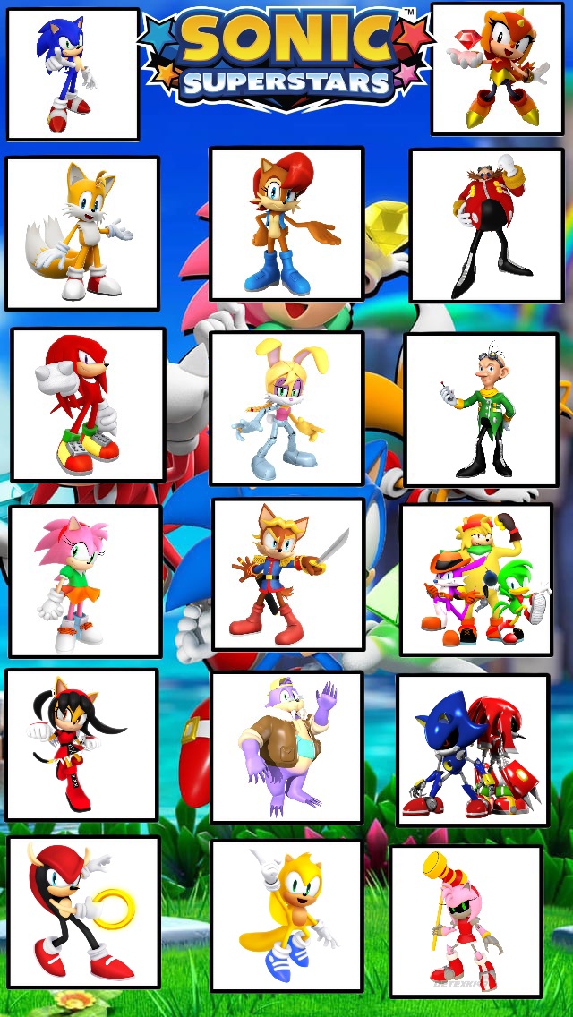 All playable Sonic Superstars characters