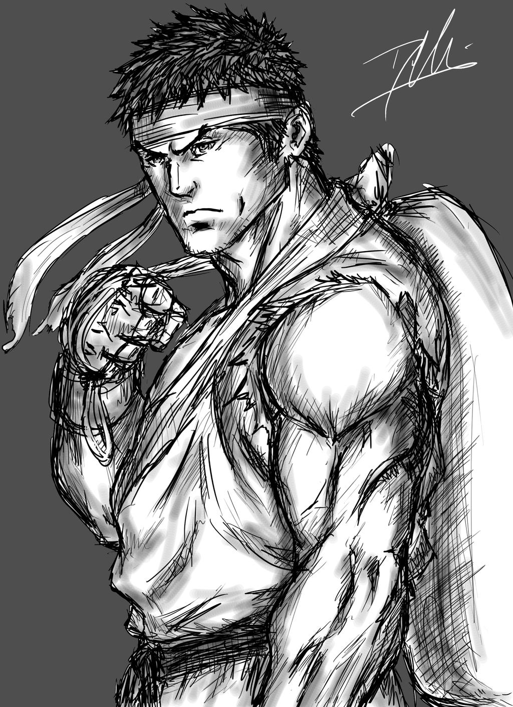 Ryu Sketch by DHK88 on DeviantArt