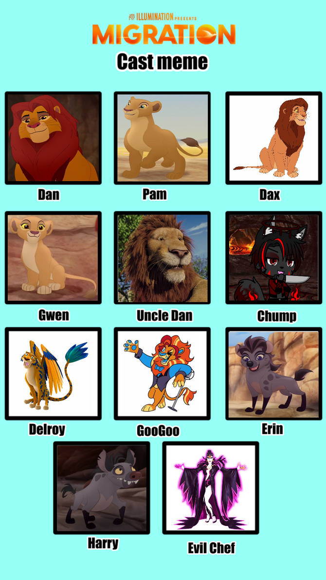 Migration cast meme by ParkerBrown on DeviantArt