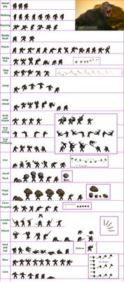 kaiju : Monsterverse Kong Sprite Sheet