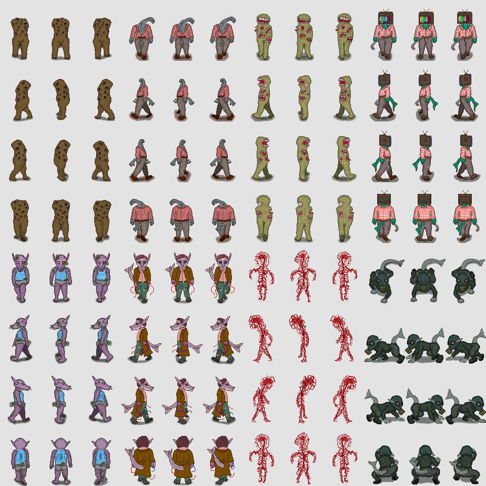 Examples Of Sprites Enemy sprites-2 by NIFUROSCAZID on DeviantArt