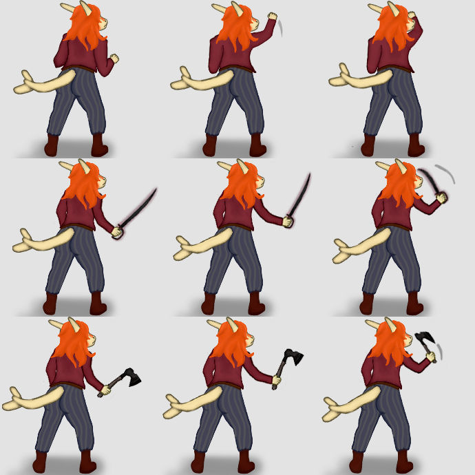 Character Combat Build Examples Combat animations of one of the protagonists-7 by NIFUROSCAZID on ...