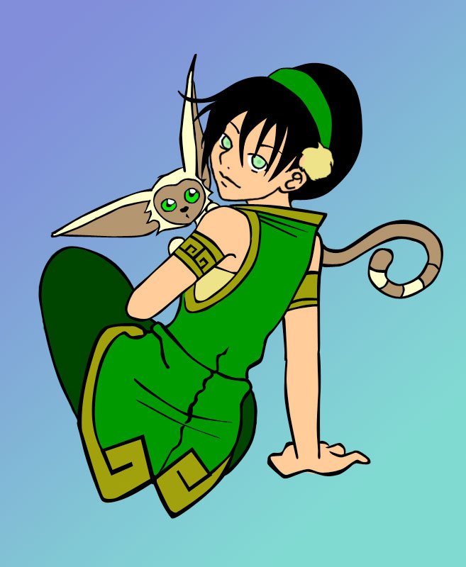 Toph and Momo by KitKatChoco