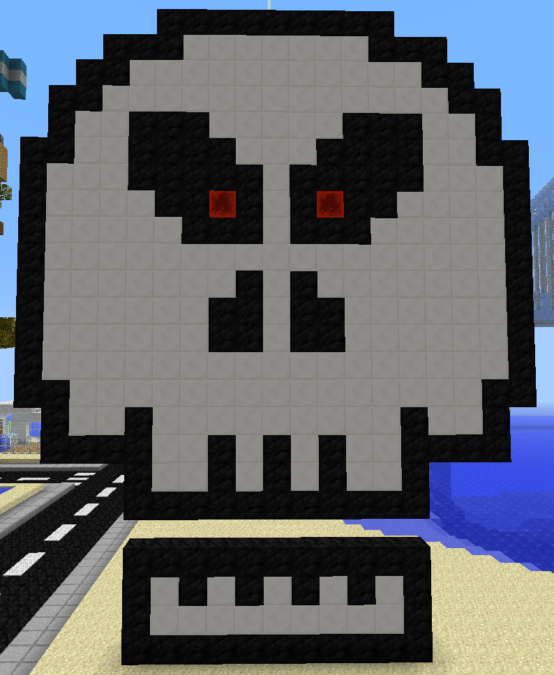 Minecraft Skull Pixel Art 15 Images - Dead Skull Minecraft Skins, Skull...