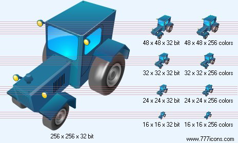 Wheeled tractor Icon